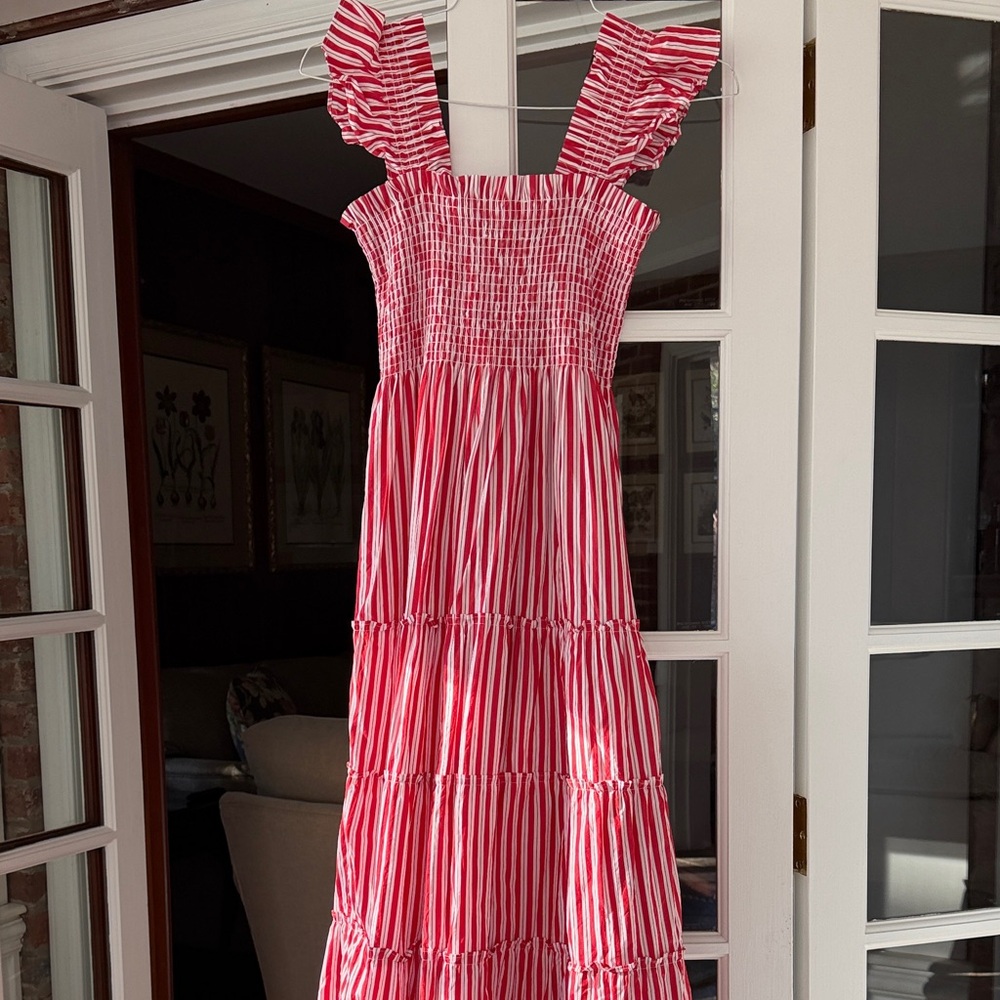 Red and White Striped Hill House Nap Dress